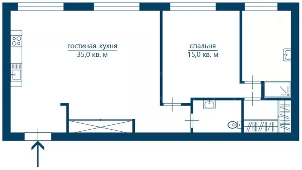Продажа квартиры площадью 73.5 м² 2 этаж в Николаевский Дом по адресу Хамовники, Комсомольский пр-т, 9А